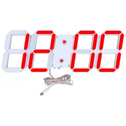 ساعت دیواری و رومیزی دیجیتال سه بعدی بدنه سفید مدل X Segment Clock