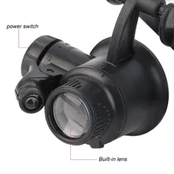ذره بین عینکی دوچشمی 4 لنز 10X,15X, 20X,25 مدل 9892GJ
