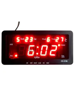 ساعت اتوبوسی با دماسنج و تقویم دیجیتالی LED بزرگ مدل 1018