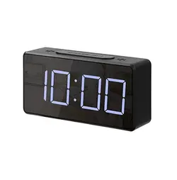 ساعت رومیزی دیجیتال زنگ دار آینه ای MSC-8039 بدنه مشکی