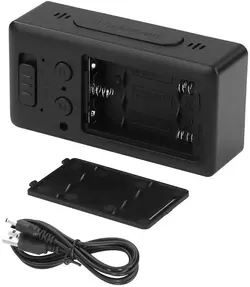 ساعت رومیزی دیجیتال زنگ دار آینه ای MSC-8039 بدنه مشکی