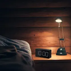 ساعت رومیزی دیجیتال زنگ دار آینه ای MSC-8039 بدنه مشکی