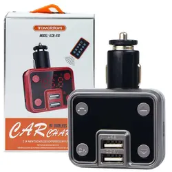 پخش کننده FM PLAYER فندکی خودرو بلوتوث دار دو پورت USB مدل KCB-910