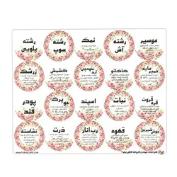 استیکر نظم دهنده حبوبات و آشپزخانه نیکو  Kitchen-Sticker-Floral