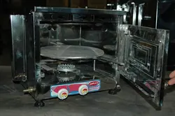 تنورگازی نیمه صنعتی الین گنبد رنگی دو سینی چدن 50