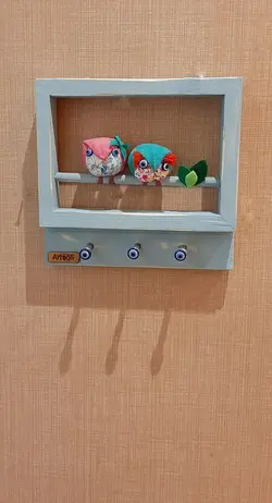 جاکلیدی مربع پارچه ای