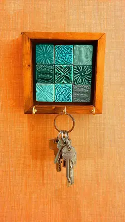 جاکلیدی 9 خشتی فیروزه ای آورد