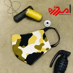 ماسک دو لایه پارچه ایی طرح دار کودک