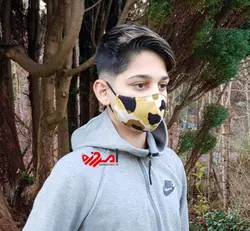 ماسک دو لایه پارچه ایی طرح دار کودک