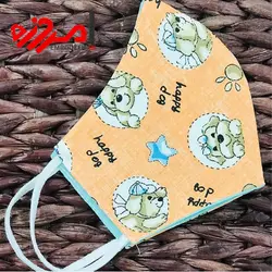 ماسک دو لایه پارچه ایی طرح دار کودک