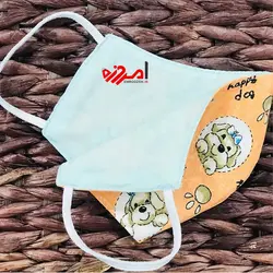 ماسک دو لایه پارچه ایی طرح دار کودک
