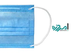 ماسک سه لایه پزشکی کودک رنگ آبی