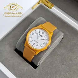 ساعت کیو اند کیو زرد - اورجینال - ضداب کامل - اسپرت - پسرانه دخترانه