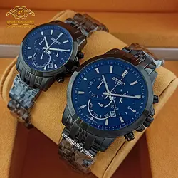 ساعت ست سیکو سه موتوره مشکی seiko s42