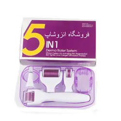 درمارولر تیتانیومی پنچ کاره derma roller 5 in 1