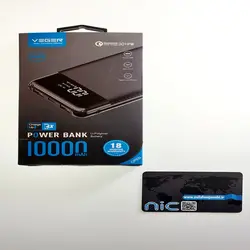 پاوربانک 10000 میلی آمپر برند وگر (VEGER) فست شارژر مدل  vp-1087
