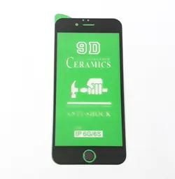 گلس محافظ صفحه نمایش سرامیکی براق 9D اپل مدل 6s مشکی