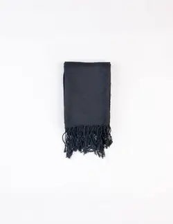 شال گردن مردانه ساده مشکی رنگ SH1008