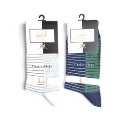 جوراب مردانه نخی طرحدار 2 عددی socks2002