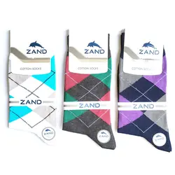 جوراب مردانه نخی طرح اسکاچ ZANDبسته 3 عددی socks2016