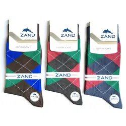 جوراب مردانه نخی طرح اسکاچ ZANDبسته 3 عددی socks2017