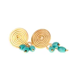 گوشواره برنجی میخی آویزی earb1001