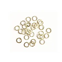 حلقه اتصال زیورآلات نقره ای سایز 6mm بسته 30 عددی