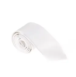 کراوات ساده مردانه سفید کد T1060