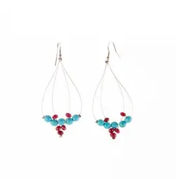 گوشواره آویزی فلزی دست ساز کد EC1138