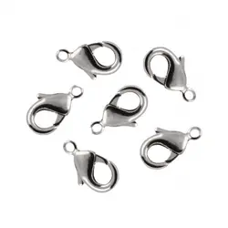 قفل دستبند طوطی نقره ای استیل بسته 2 عددی