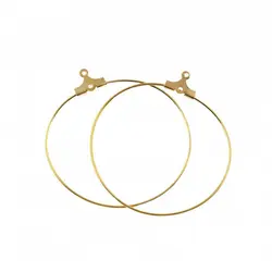 حلقه گوشواره طلایی 40mm بسته دو عددی kkg1009