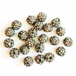 مهره نگین دار مشکی 10mm بسته 25 عددی