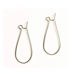 پایه گوشواره استیل نقره ای 40mm بسته دو عددی kks1010