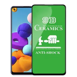 گلس محافظ صفحه نمایش سرامیکی براق 9D سامسونگ A21s