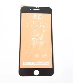 گلس محافظ صفحه نمایش سرامیکی مات 9D اپل مدل 7 پلاس مشکی