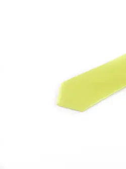 کراوات باریک ساده مردانه-زرد T1018