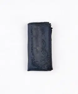 دستمال جیب طرح دار رنگ مشکی PS1023
