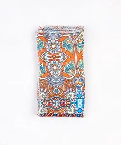 دستمال جیب طرح دار رنگ نارنجی PS1007