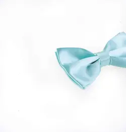 پاپیون ساده مردانه ساتن رنگ آبی BT1066