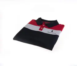 تی شرت یقه دار مردانه طرح PS1075-U.S POLO