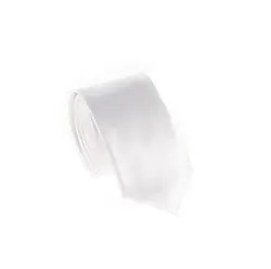 کراوات ساده مردانه سفید کد T1062