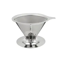 قهوه ساز دریپر استیل V60 فلزی ظرفیت 4 کاپ