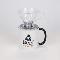 قهوه ساز دریپر طلقی V60 طرح هاریو ظرفیت 2 کاپ