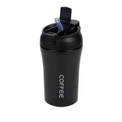 تراول ماگ دوجداره COFFEE نی‌دار ظرفیت 400ml
