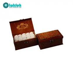 خرید شیرینی قطاب - صندوقچه طرح ترمه