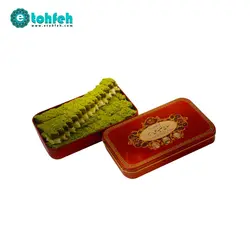 خرید شیرینی لوز دو رنگ پسته و نارگیل