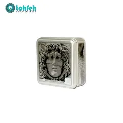 خرید گز لقمه ای پسته شکلاتی طرح مدوزا جعبه فلزی ۴۵۰گرمی