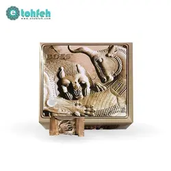 گز لقمه ای گردو شکلاتی جعبه طرح پرشین