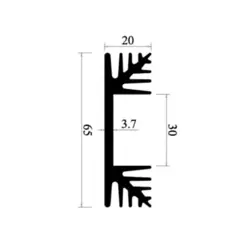 هیت سینک 18 پره آلومینیومی 65x30x20mm