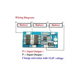 ماژول محافظ شارژ باتری لیتیومی 3 سل 10A مدل HX-3S-D01